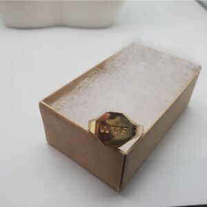 Kris nation's solid silver ring w solid 12k gold‎ plate size 5 wtf